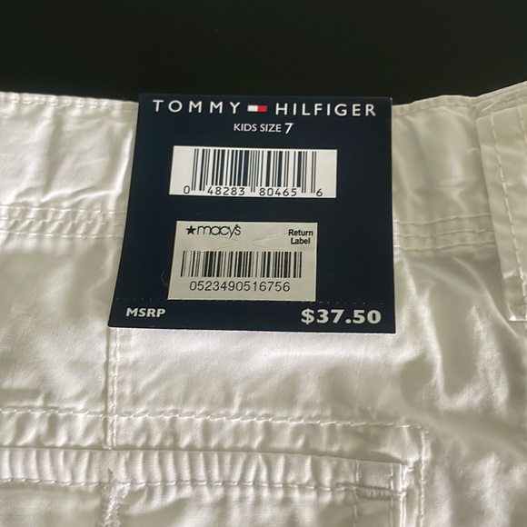 NWT Boy’s TOMMY HILFIGER Cargo Shorts, WHITE, Size 7 - Picture 4 of 4